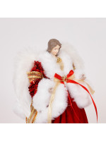 ΝΕΡΑΙΔΑ, ΜΕ ΚΟΚΚΙΝΟ ΒΕΛΟΥΔΙΝΟ ΦΟΡΕΜΑ, 30cm