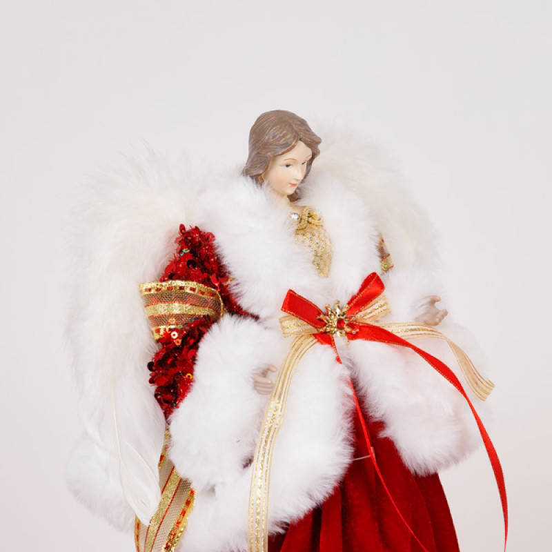 ΝΕΡΑΙΔΑ, ΜΕ ΚΟΚΚΙΝΟ ΒΕΛΟΥΔΙΝΟ ΦΟΡΕΜΑ, 30cm