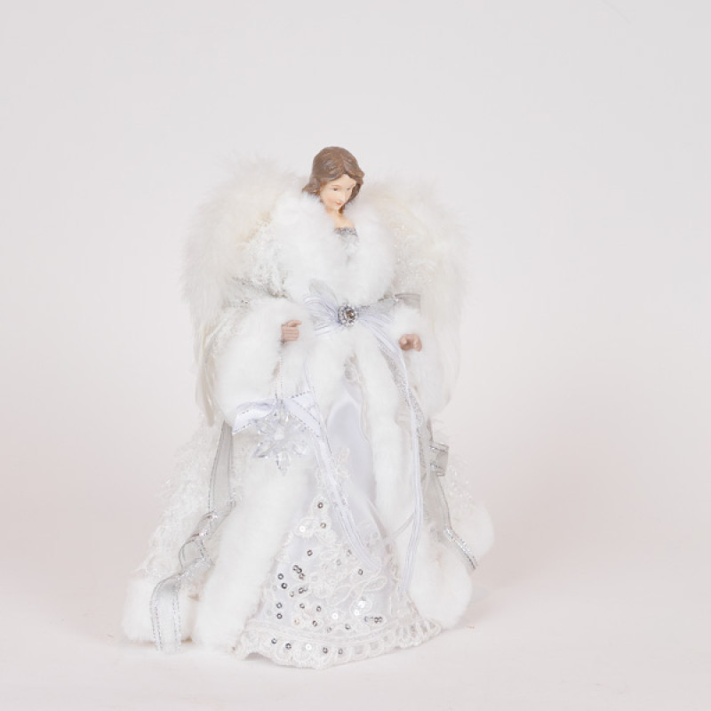 ΝΕΡΑΙΔΑ, ΜΕ ΛΕΥΚΟ ΦΟΡΕΜΑ ΚΑΙ ΧΙΟΝΟΝΙΦΑΔΕΣ, 30cm