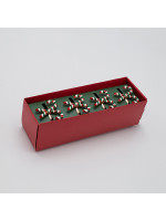 ΔΑΧΤΥΛΙΔΙΑ ΠΕΤΣΕΤΑΣ, ΜΕΤΑΛΛΙΚΑ, CANDY CANE, ΣΕΤ 4ΤΜΧ, 3.2x3.5x4.5cm