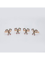 ΔΑΧΤΥΛΙΔΙΑ ΠΕΤΣΕΤΑΣ, ΜΕΤΑΛΛΙΚΑ, CANDY CANE, ΣΕΤ 4ΤΜΧ, 3.2x3.5x4.5cm