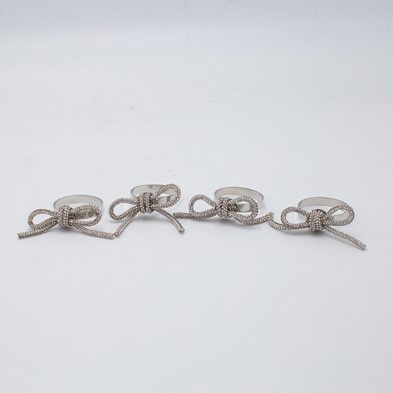 ΔΑΧΤΥΛΙΔΙΑ ΠΕΤΣΕΤΑΣ, ΜΕΤΑΛΛΙΚΑ, ΦΙΟΓΚΟΣ ΣΑΜΠΑΝΙ ΜΕ ΣΤΡΑΣ, ΣΕΤ 4ΤΜΧ, 5x4x4.5cm