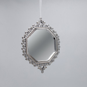 ΣΤΟΛΙΔΙ ΚΡΕΜΑΣΤΟ, VINTAGE ΚΑΘΡΕΦΤΗΣ, ΔΙΑΜΑΝΤΙ ΑΣΗΜΙ,15.5x12cm