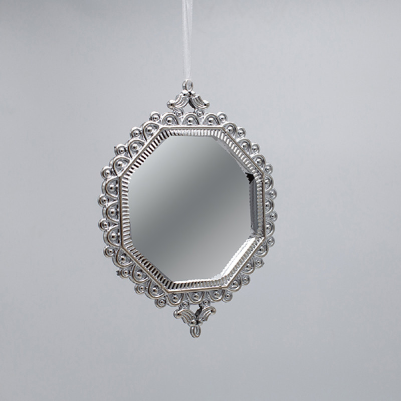 ΣΤΟΛΙΔΙ ΚΡΕΜΑΣΤΟ, VINTAGE ΚΑΘΡΕΦΤΗΣ, ΔΙΑΜΑΝΤΙ ΑΣΗΜΙ,15.5x12cm