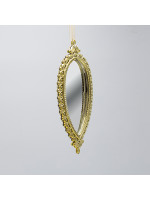 ΣΤΟΛΙΔΙ ΚΡΕΜΑΣΤΟ, VINTAGE ΚΑΘΡΕΦΤΗΣ, ΟΒΑΛ ΧΡΥΣΟ, 19.5x9.5cm