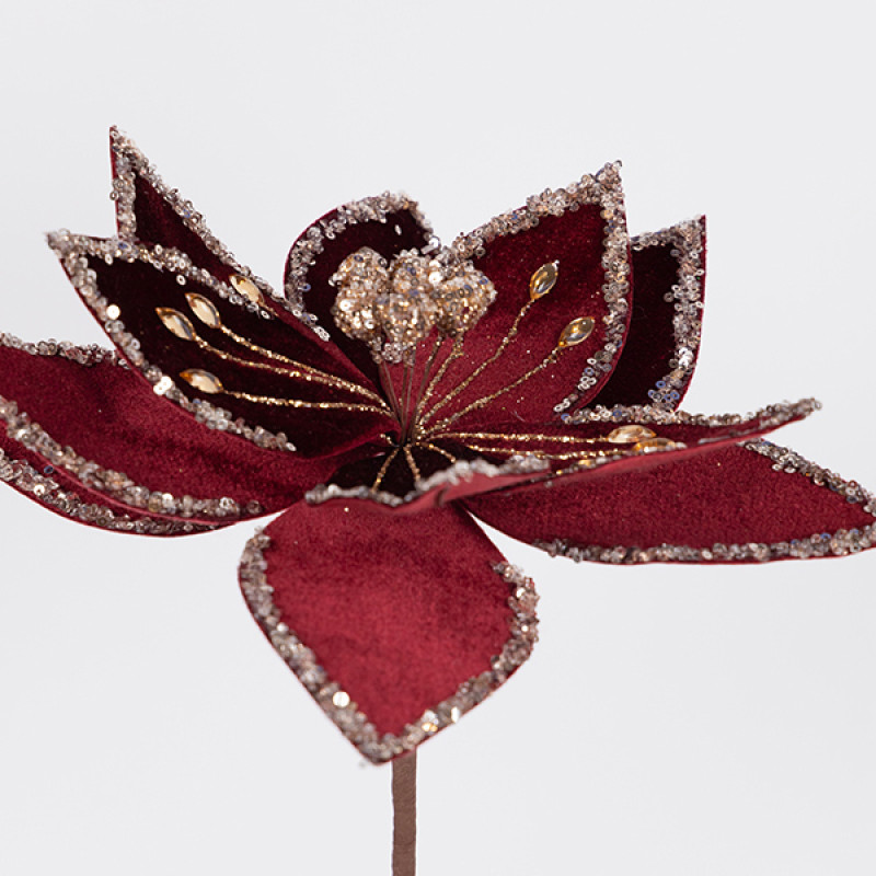 ΛΟΥΛΟΥΔΙ ΒΕΛΟΥΔΙΝΟ ΜΠΟΡΝΤΟ, ΜΕ ΣΑΜΠΑΝΙ ΛΕΠΤΟΜΕΡΕΙΕΣ, 33x45cm