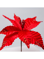 ΑΛΕΞΑΝΔΡΙΝΟ, ΚΟΚΚΙΝΟ ΜΕ ΛΕΠΤΟΜΕΡΕΙΑ GLITTER ΣΤΑ ΦΥΛΛΑ, 24x15cm