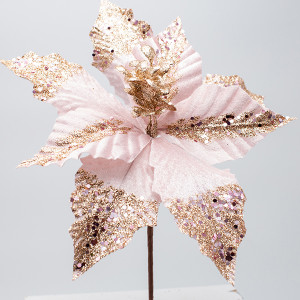 ΑΛΕΞΑΝΔΡΙΝΟ, ΡΟΖ, ΜΕ ΛΑΜΠΕΡΟ GLITTER ΣΤΟ ΜΙΣΟ ΦΥΛΛΟ, 26x20cm