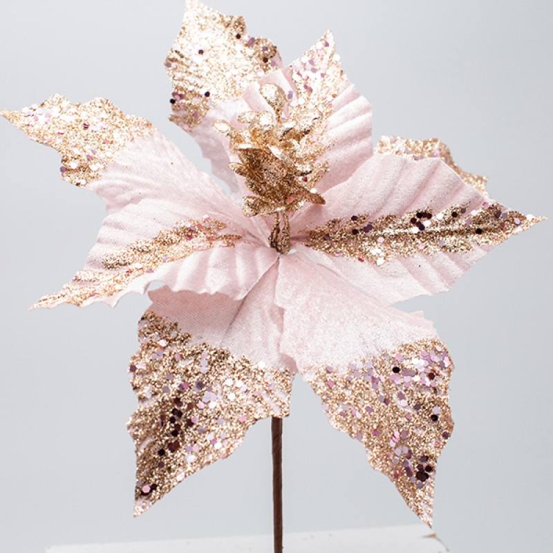 ΑΛΕΞΑΝΔΡΙΝΟ, ΡΟΖ, ΜΕ ΛΑΜΠΕΡΟ GLITTER ΣΤΟ ΜΙΣΟ ΦΥΛΛΟ, 26x20cm