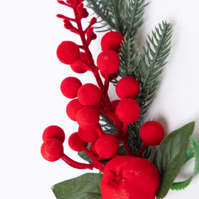 ΠΙΚΑΚΙ ΜΕ ΒΕΛΟΥΔΙΝΑ ΚΟΚΚΙΝΑ BERRIES, 25cm