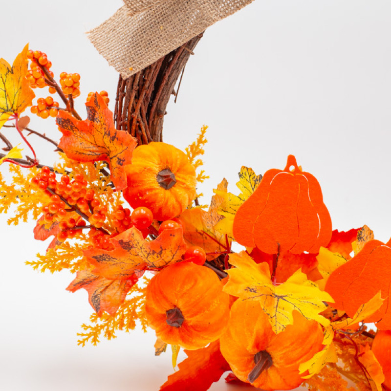 ΣΤΕΦΑΝΙ ΜΕ ΠΟΡΤΟΚΑΛΙ ΚΟΛΟΚΥΘΕΣ, 65cm