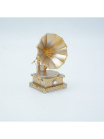 ΑΚΡΥΛΙΚΟ ΣΤΟΛΙΔΙ, ΓΡΑΜΜΟΦΩΝΟ, ΧΡΥΣΟ ΜΑΤ, 5.3x5.3x10.6cm