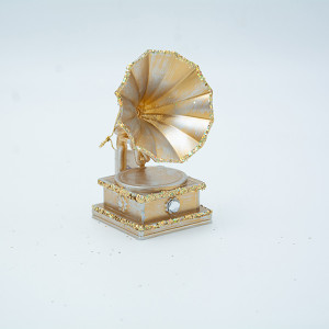 ΑΚΡΥΛΙΚΟ ΣΤΟΛΙΔΙ, ΓΡΑΜΜΟΦΩΝΟ, ΧΡΥΣΟ ΜΑΤ, 5.3x5.3x10.6cm