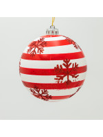 ΠΛΑΣΤΙΚΗ ΜΠΑΛΑ, ΚΟΚΚΙΝΗ MERRY CHRISTMAS ΚΑΙ ΧΙΟΝΟΝΙΦΑΔΑ, ΣΕΤ 4ΤΜΧ, 10cm