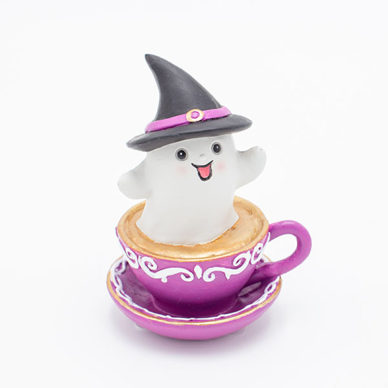 ΦΑΝΤΑΣΜΑΤΑΚΙ ΣΕ ΜΩΒ ΦΛΥΤΖΑΝΑΚΙ, HALLOWEEN, 7.6x6x10.3cm