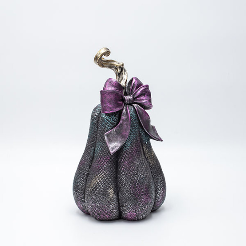 ΠΟΛΥΡΕΖΙΝ ΚΟΛΟΚΥΘΑ ΜΕ ΜΩΒ ΦΙΟΓΚΟ, HALLOWEEN, 15x14x26cm