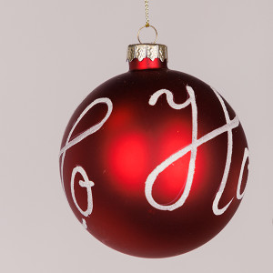 ΓΥΑΛΙΝΗ ΜΠΑΛΑ, ΚΟΚΚΙΝΗ ΑΣΗΜΙ, ΗΟ ΗΟ ΗΟ, ΣΕΤ 4ΤΜΧ, 8cm