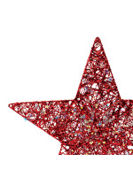 ΑΣΤΕΡΙ ΜΕ ΚΟΚΚΙΝΟ ΝΗΜΑ ΚΑΙ ΙΡΙΔΙΖΟΝΤΑ ΑΣΤΕΡΑΚΙΑ, 30cm