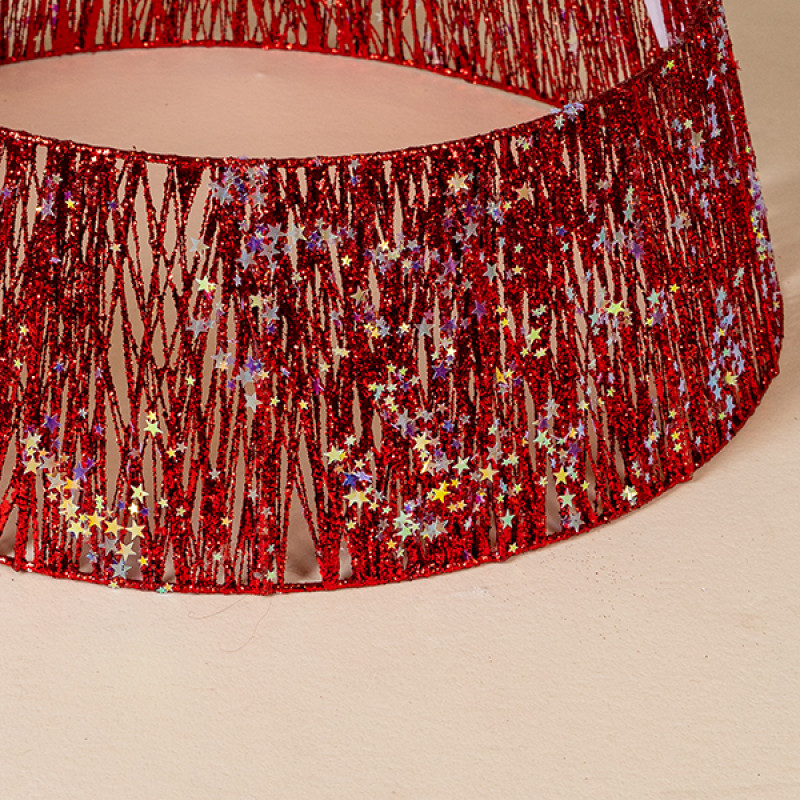 ΠΟΔΙΑ ΔΕΝΤΡΟΥ ΜΕ ΚΟΚΚΙΝΟ ΝΗΜΑ ΚΑΙ ΙΡΙΔΙΖΟΝΤΑ ΑΣΤΕΡΑΚΙΑ, 60x20cm