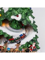 ΧΡΙΣΤΟΥΓΕΝΝΙΑΤΙΚΟ ΔΕΝΤΡΟ ΜΕ ΚΙΝΟΥΜΕΝΟ ΕΛΚΥΘΡΟ, ΜΕ ΜΟΥΣΙΚΗ, ΚΙΝΗΣΗ ΚΑΙ ΦΩΣ, ΜΕ ΜΕΤΑΣΧΗΜΑΤΙΣΤΗ, 23x23x42cm