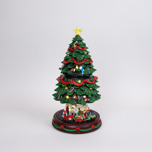 ΧΡΙΣΤΟΥΓΕΝΝΙΑΤΙΚΟ ΔΕΝΤΡΟ ΠΟΥ ΑΝΕΒΟΚΑΤΕΒΑΙΝΕΙ, ΜΕ ΜΟΥΣΙΚΗ, ΚΙΝΗΣΗ ΚΑΙ ΦΩΣ, ΜΕ ΜΕΤΑΣΧΗΜΑΤΙΣΤΗ, 23.5x23.5x45.5cm