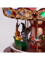 ΠΛΟΥΜΙΣΤΟ ΚΑΡΟΥΖΕΛ, ΜΕ ΜΟΥΣΙΚΗ, ΚΙΝΗΣΗ ΚΑΙ ΦΩΣ, ΜΕ ΜΕΤΑΣΧΗΜΑΤΙΣΤΗ, 42x44x44cm