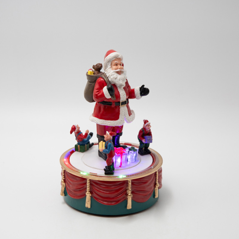 ΑΓΙΟΣ ΒΑΣΙΛΗΣ ΣΕ ΠΕΡΙΣΤΡΕΦΟΜΕΝΗ ΒΑΣΗ, ΜΠΑΤΑΡΙΑΣ, 13x13x19cm