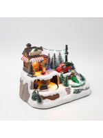 ΧΡΙΣΤΟΥΓΕΝΝΙΑΤΙΚΟ ΧΩΡΙΟ, ΜΕ ΔΥΟ ΚΙΝΗΣΕΙΣ, ΦΩΤΙΖΟΜΕΝΟ, ΜΠΑΤΑΡΙΑΣ, 23.5x16x17cm