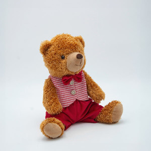 ΑΡΚΟΥΔΑΚΙ ΜΕ ΡΟΖ ΚΑΡΟ ΓΙΛΕΚΟ, ΚΑΘΙΣΤΟ, 23cm