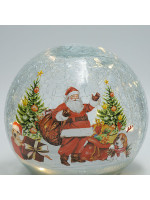 ΕΠΙΤΡΑΠΕΖΙΑ ΦΩΤΙΖΟΜΕΝΗ ΓΥΑΛΙΝΗ ΜΠΑΛΑ, ΚΡΑΚΕΛΕ, ΜΕ ΑΓΙΟ ΒΑΣΙΛΗ, ΜΠΑΤΑΡΙΑΣ, TIMER, 14cm