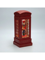 ΤΗΛΕΦΩΝΙΚΟΣ ΘΑΛΑΜΟΣ ΜΕ ΚΑΡΥΟΘΡΑΥΣΤΗ, ΚΟΚΚΙΝΟΣ, ΜΕ ΝΕΡΟ ΣΤΟ ΕΣΩΤΕΡΙΚΟ, ΦΩΤΙΖΟΜΕΝΟΣ, ΜΠΑΤΑΡΙΑΣ, TIMER, 8.8x8.8x21cm