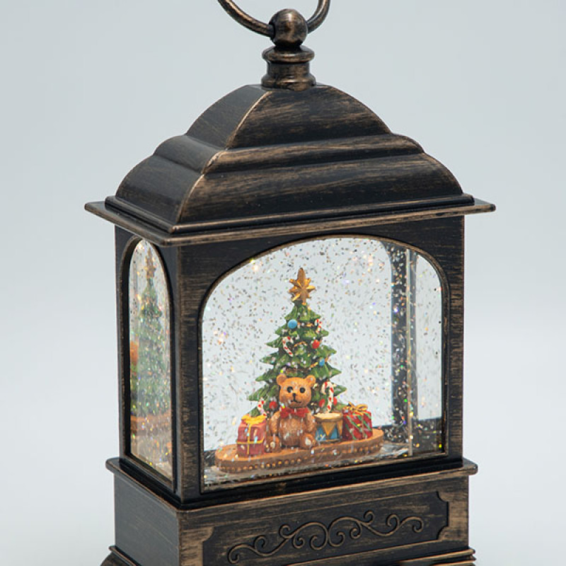 ΦΑΝΑΡΙ ΜΕ ΑΡΚΟΥΔΑΚΙ, ΜΕ ΝΕΡΟ ΣΤΟ ΕΣΩΤΕΡΙΚΟ, ΦΩΤΙΖΟΜΕΝΟ, ΜΠΑΤΑΡΙΑΣ, TIMER, 13.5x7.5x22.5cm