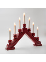 ΞΥΛΙΝΟ ΚΗΡΟΠΗΓΙΟ, ΓΕΦΥΡΑ, ΚΟΚΚΙΝΟ, ΜΕ ΜΕΤΑΣΧΗΜΑΤΙΣΤΗ, 38x4.8x33cm