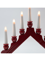 ΞΥΛΙΝΟ ΚΗΡΟΠΗΓΙΟ, ΓΕΦΥΡΑ, ΚΟΚΚΙΝΟ, ΜΕ ΜΕΤΑΣΧΗΜΑΤΙΣΤΗ, 38x4.8x33cm