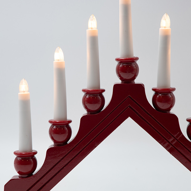 ΞΥΛΙΝΟ ΚΗΡΟΠΗΓΙΟ, ΓΕΦΥΡΑ, ΚΟΚΚΙΝΟ, ΜΕ ΜΕΤΑΣΧΗΜΑΤΙΣΤΗ, 38x4.8x33cm