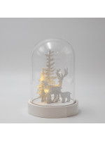 ΘΟΛΟΣ, ΜΕ ΑΚΡΥΛΙΚΑ ΕΛΑΦΑΚΙΑ, ΦΩΤΙΖΟΜΕΝΟΣ, ΜΠΑΤΑΡΙΑΣ, 12x18.5cm