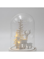 ΘΟΛΟΣ, ΜΕ ΑΚΡΥΛΙΚΑ ΕΛΑΦΑΚΙΑ, ΦΩΤΙΖΟΜΕΝΟΣ, ΜΠΑΤΑΡΙΑΣ, 12x18.5cm