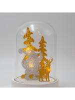 ΘΟΛΟΣ, ΜΕ ΑΚΡΥΛΙΚΟ ΑΓΙΟ ΒΑΣΙΛΗ, ΦΩΤΙΖΟΜΕΝΟΣ, ΜΠΑΤΑΡΙΑΣ, 12x18.5cm